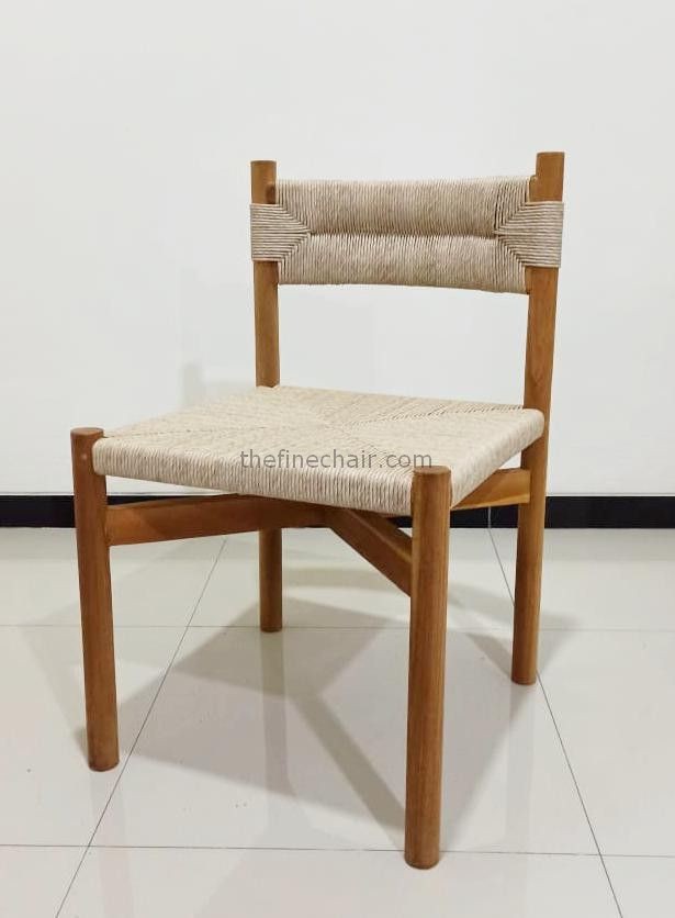 Solid Wood Side Chair With Synthetic Rattan Seat & Backrest Solid Wood Side Chair With Synthetic Rattan Seat & Backrest - Image 1