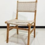 Teak Side Chair With Synthetic Rattan Seat & Backrest
